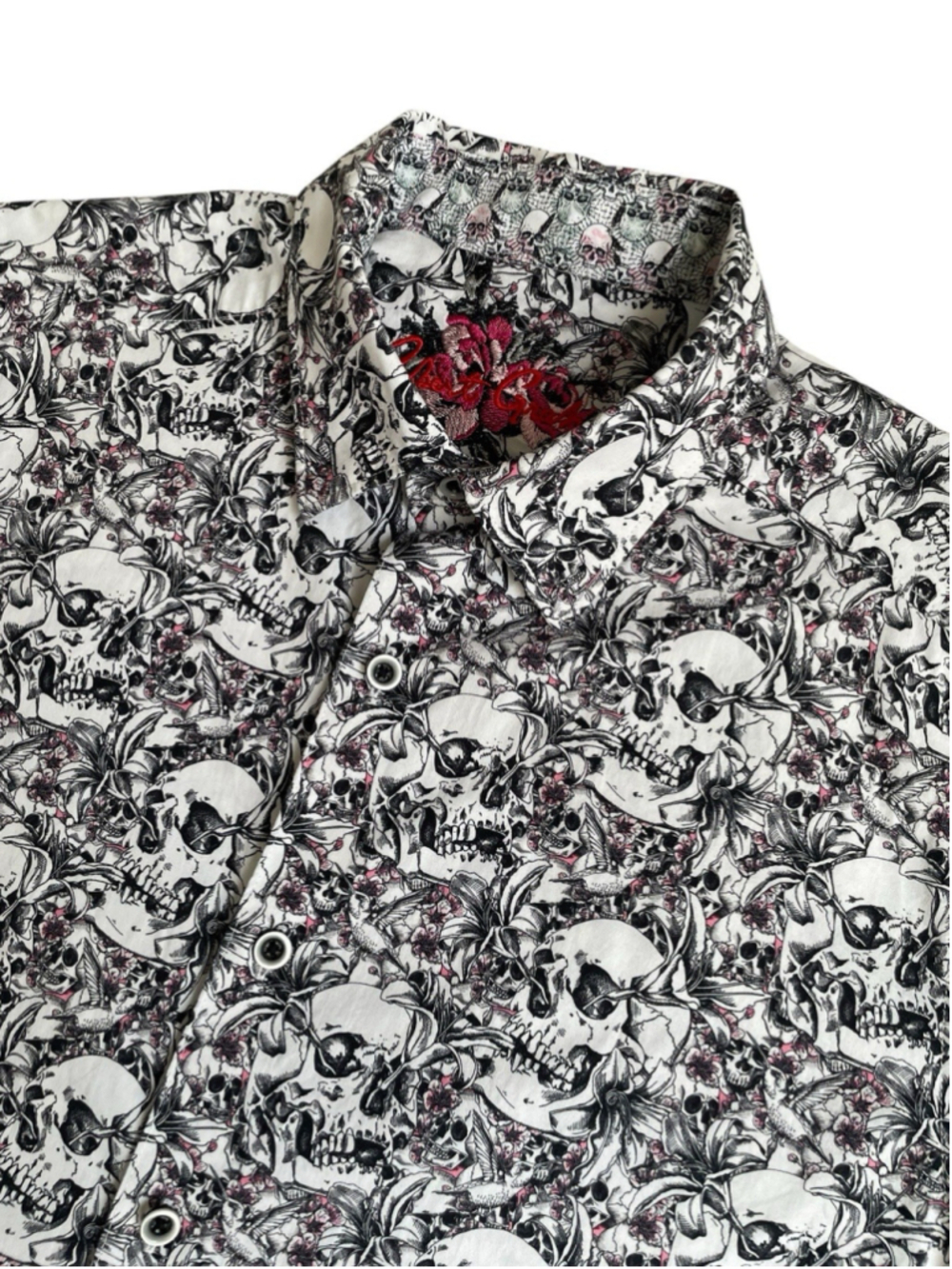 ROBERT GRAHAM Shirt Men’s S Short Sleeve Bainbridge Skull Classic Fit